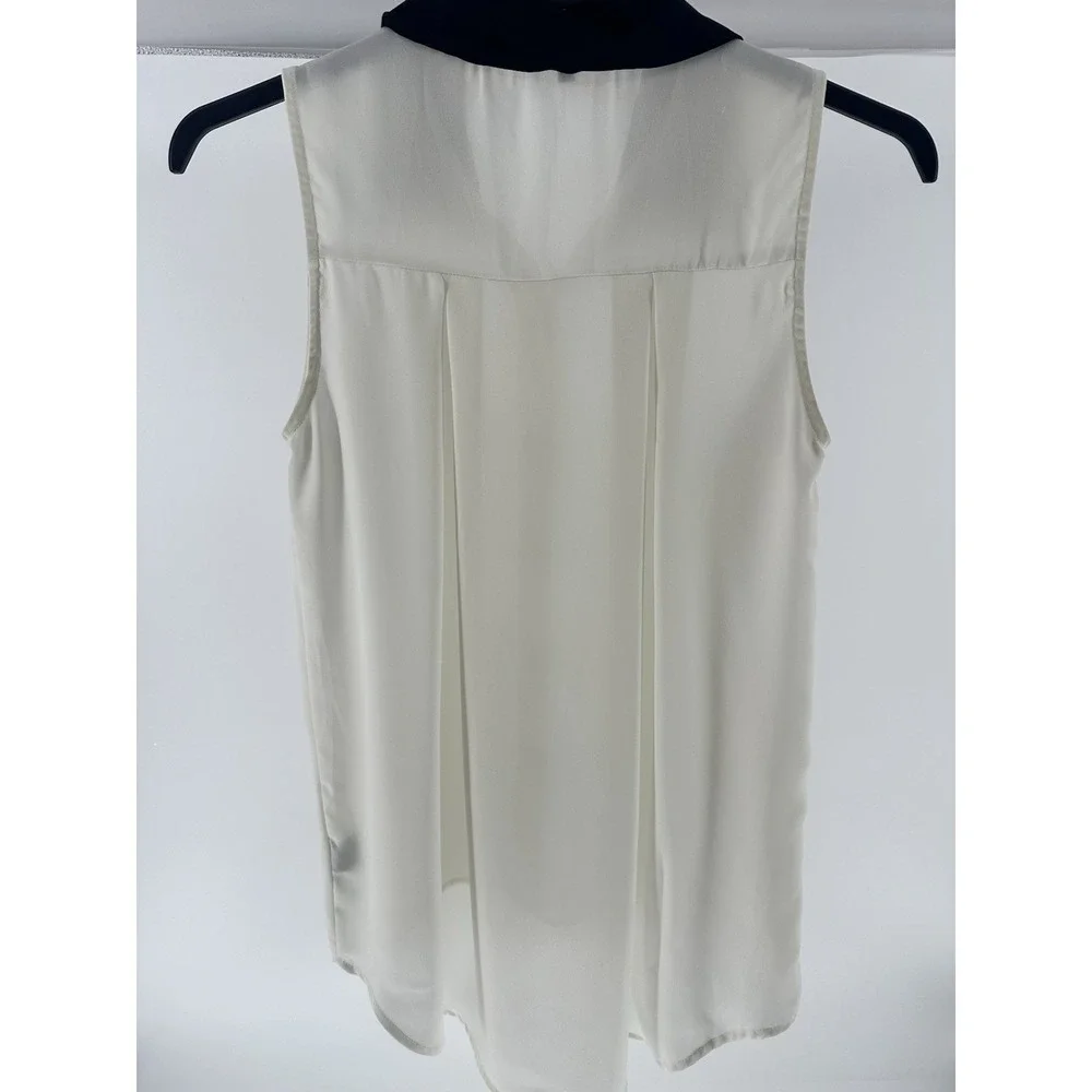 Monteau  Black & White Tie Blouse Size‎ S